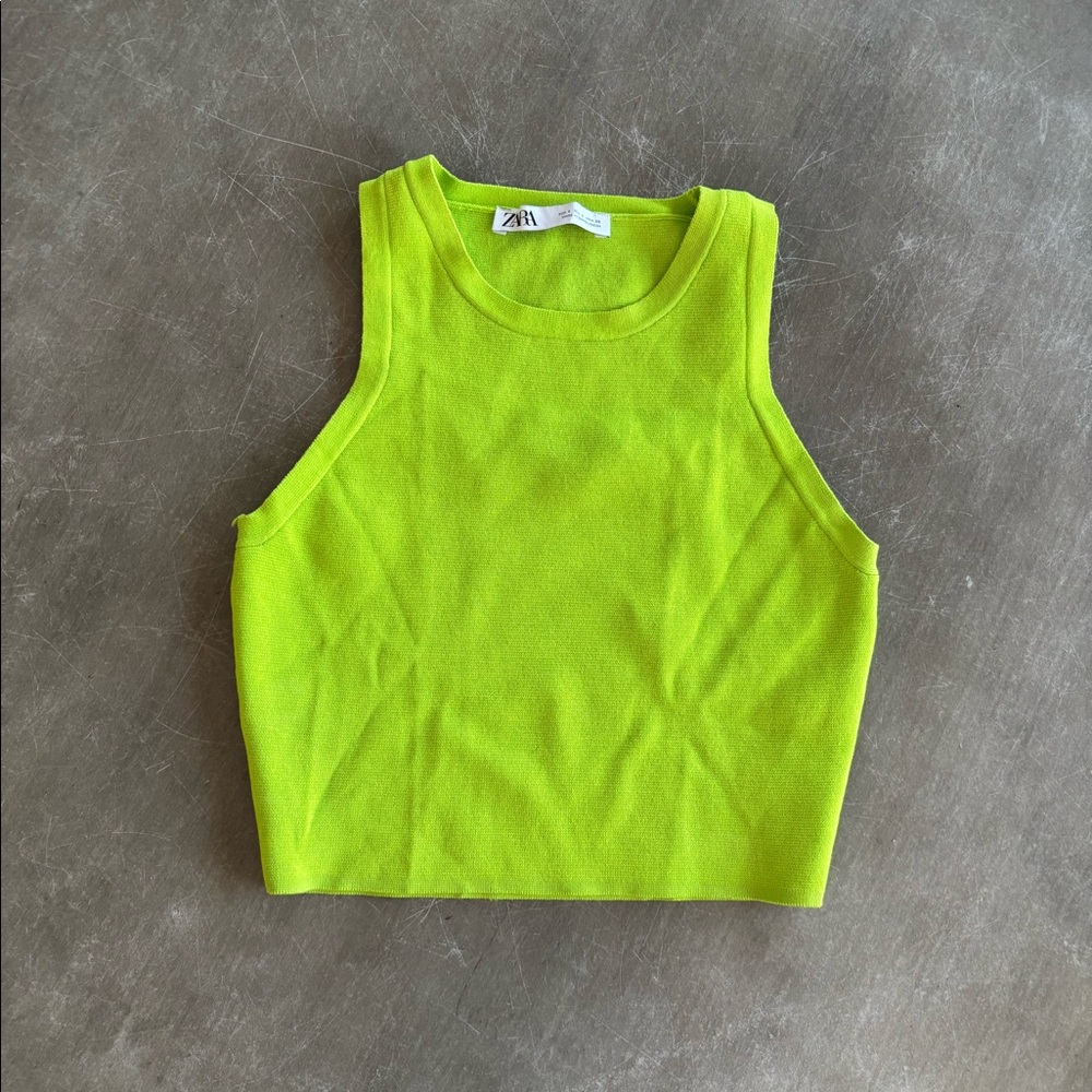 Zara Green Tank Top (Brand New) - Size S